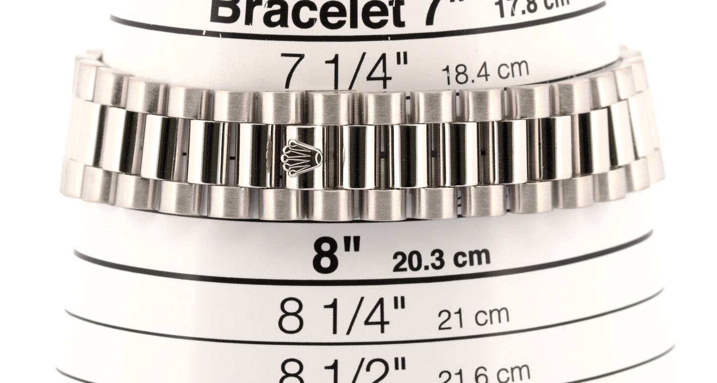Rolex Day-Date President FACTORY SILVER DIAMOND 36mm 950 Platinum Watch 18346