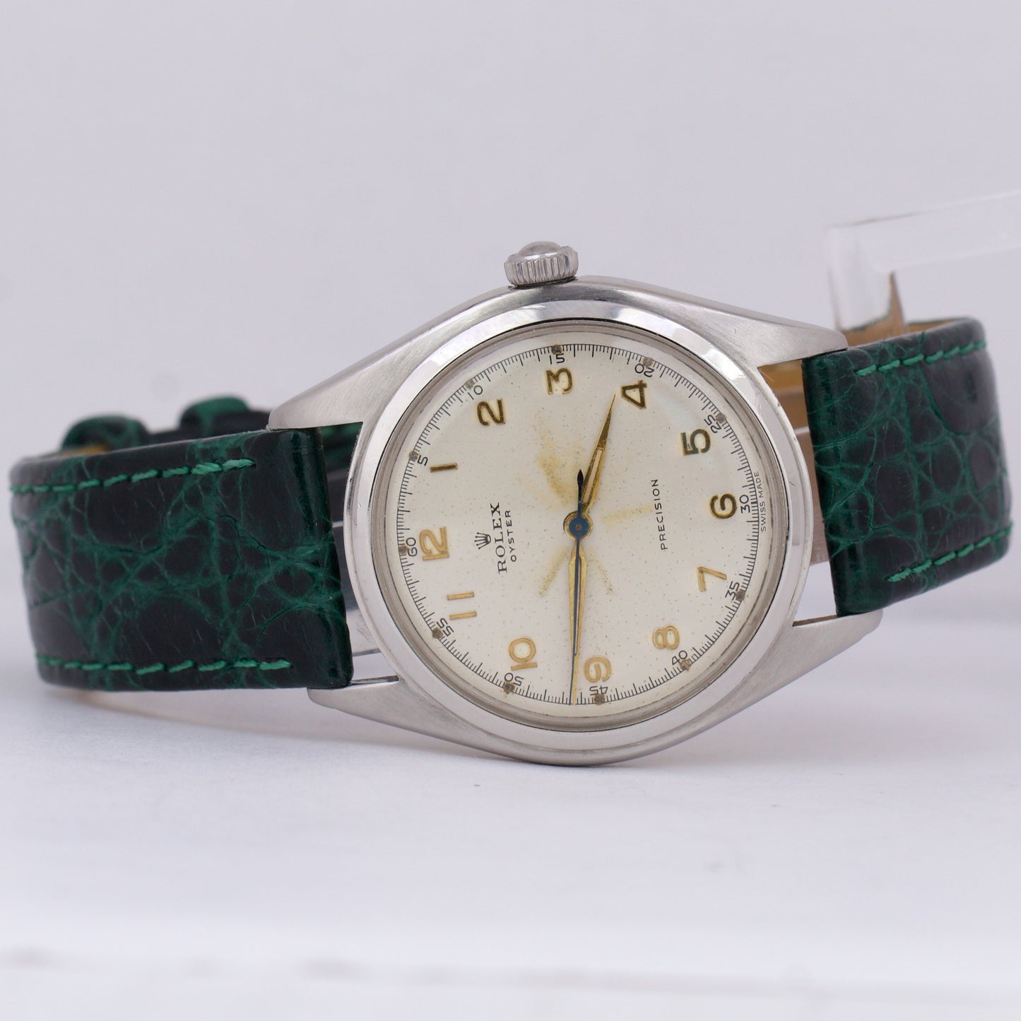 1960 Rolex Oyster Precision Stainless Steel CREAM PATINA 36mm Manual Wind 5024