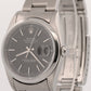 2005 Rolex DateJust 36mm BLACK Smooth Stainless Steel OYSTER Automatic 16200