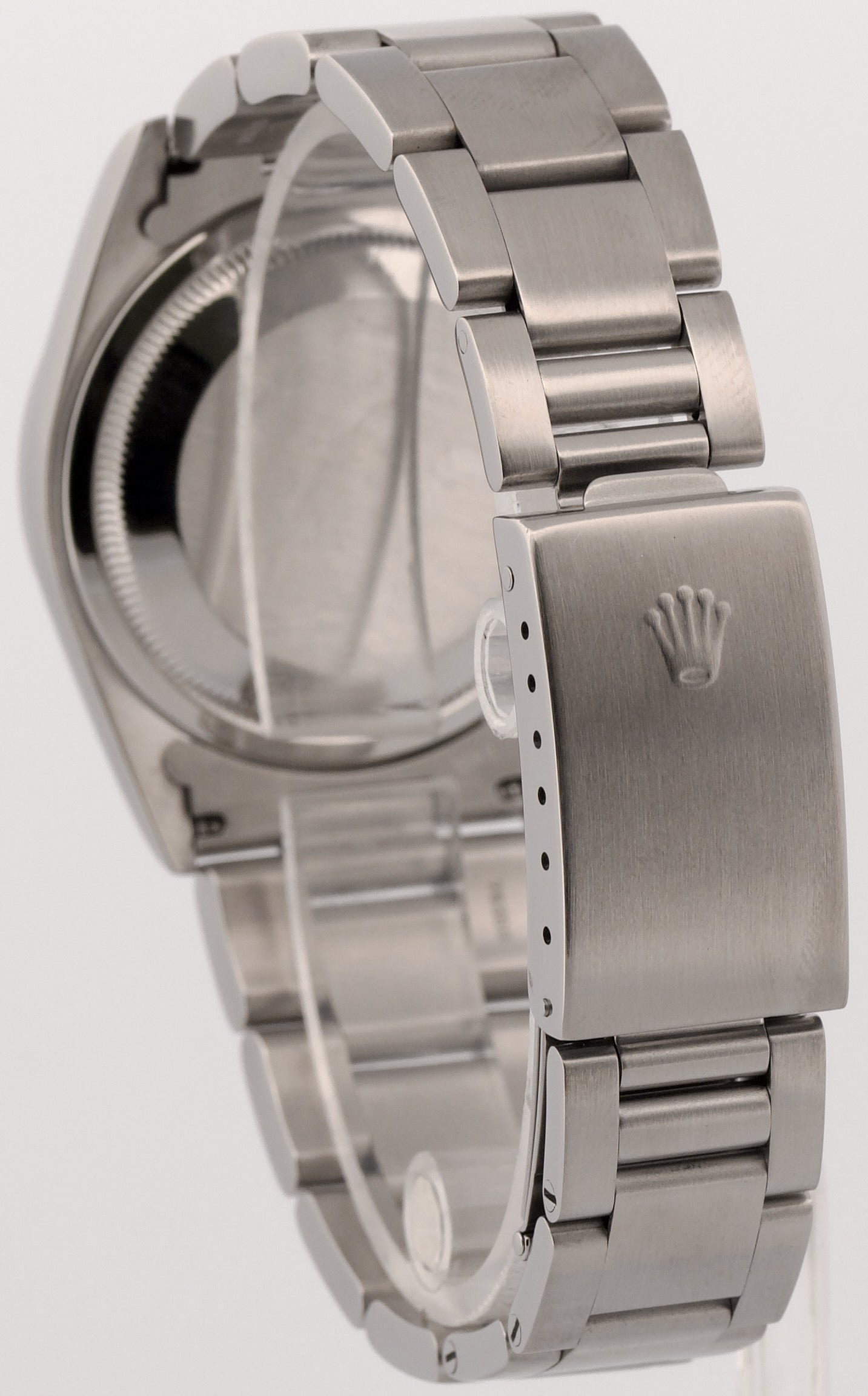 2005 Rolex DateJust 36mm BLACK Smooth Stainless Steel OYSTER Automatic 16200