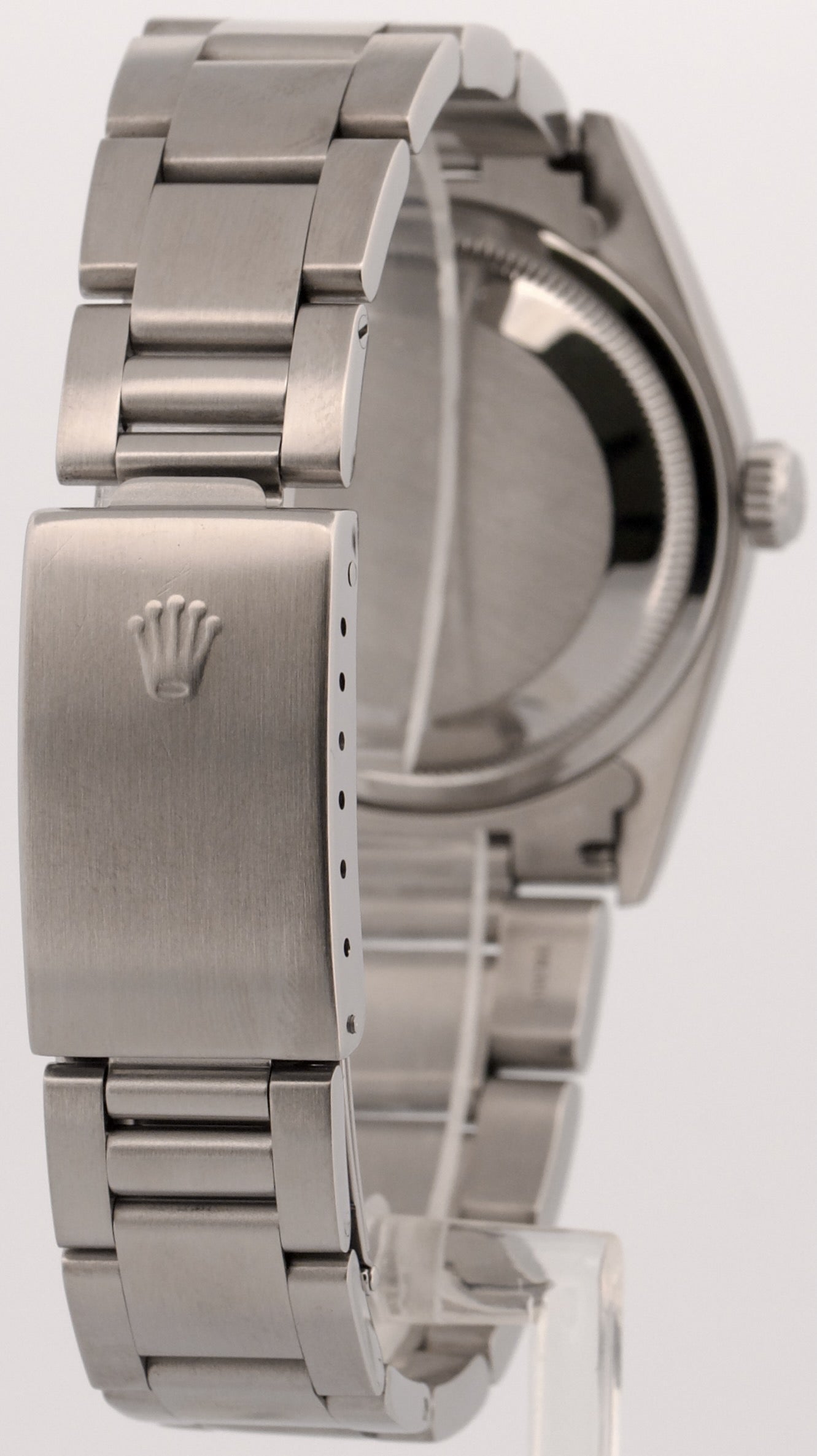 2005 Rolex DateJust 36mm BLACK Smooth Stainless Steel OYSTER Automatic 16200