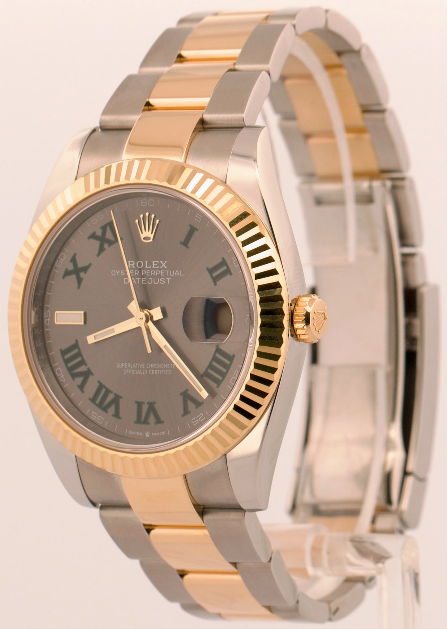 2024 PAPERS Rolex DateJust WIMBLEDON Roman 41mm 18K Steel OYSTER 41mm 126333 BOX