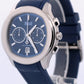 2021 Piaget Polo S Chrono P11269 Steel Blue Guilloche Rubber 42mm Box Papers