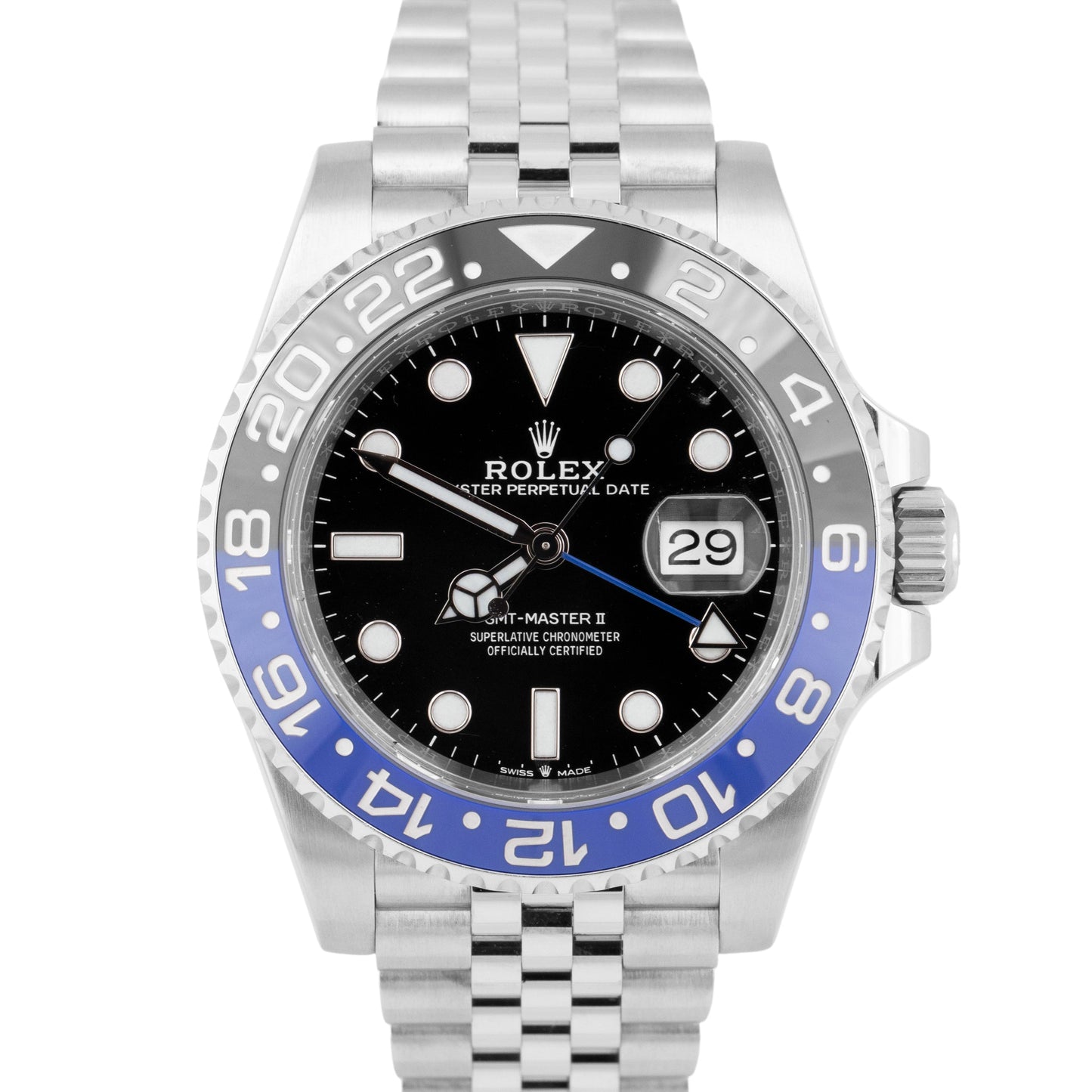 2023 NEW PAPERS Rolex GMT-Master II BATMAN Blue Jubilee 40mm 126710 BLNR B+P