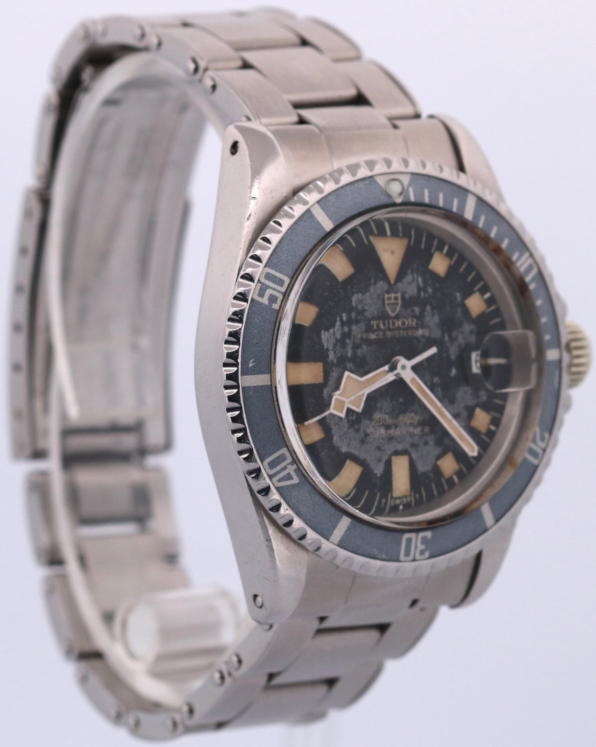 1976 Tudor Prince OysterDate Submariner 9411/0 Patina Snowflake 40mm Steel Watch