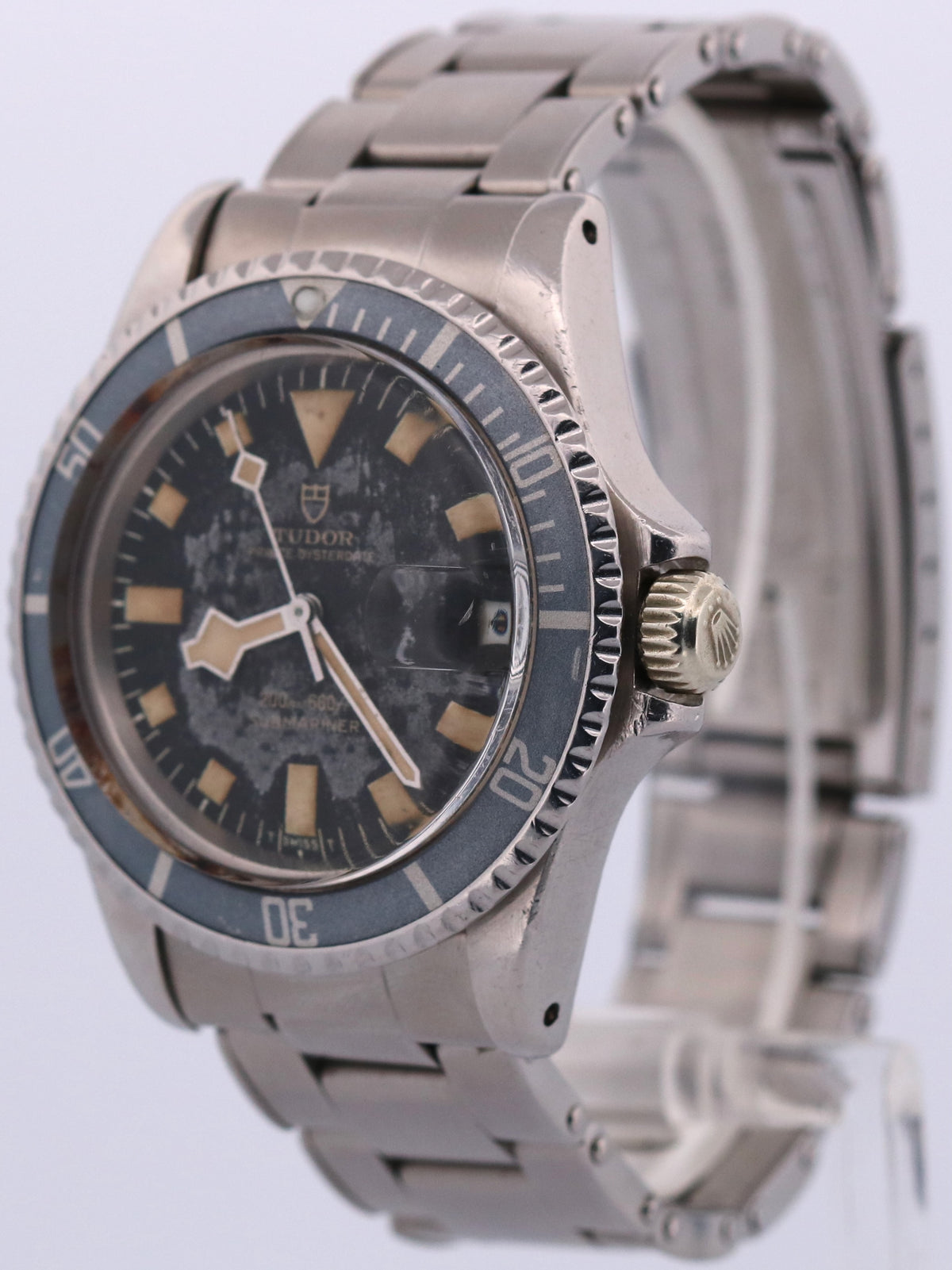 1976 Tudor Prince OysterDate Submariner 9411/0 Patina Snowflake 40mm Steel Watch