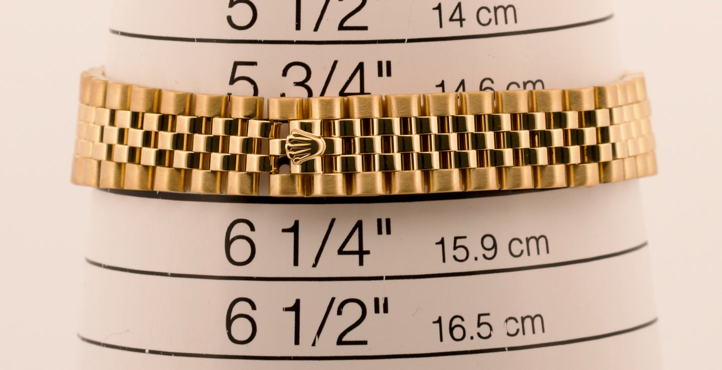2000 PAPERS Rolex Oyster Perpetual 24mm CHAMPAGNE 18K Gold JUBILEE 76198 BOX