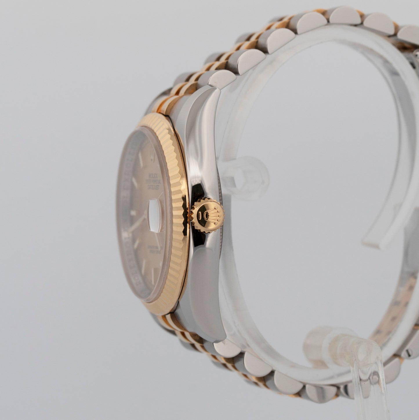 PAPERS Rolex DateJust 36mm CHAMPAGNE Two-Tone 18K Yellow Gold JUBILEE 116233 BOX