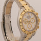 2023 PAPERS Rolex Daytona WHITE Two-Tone Stainless 18K Yellow Gold 116503 BOX