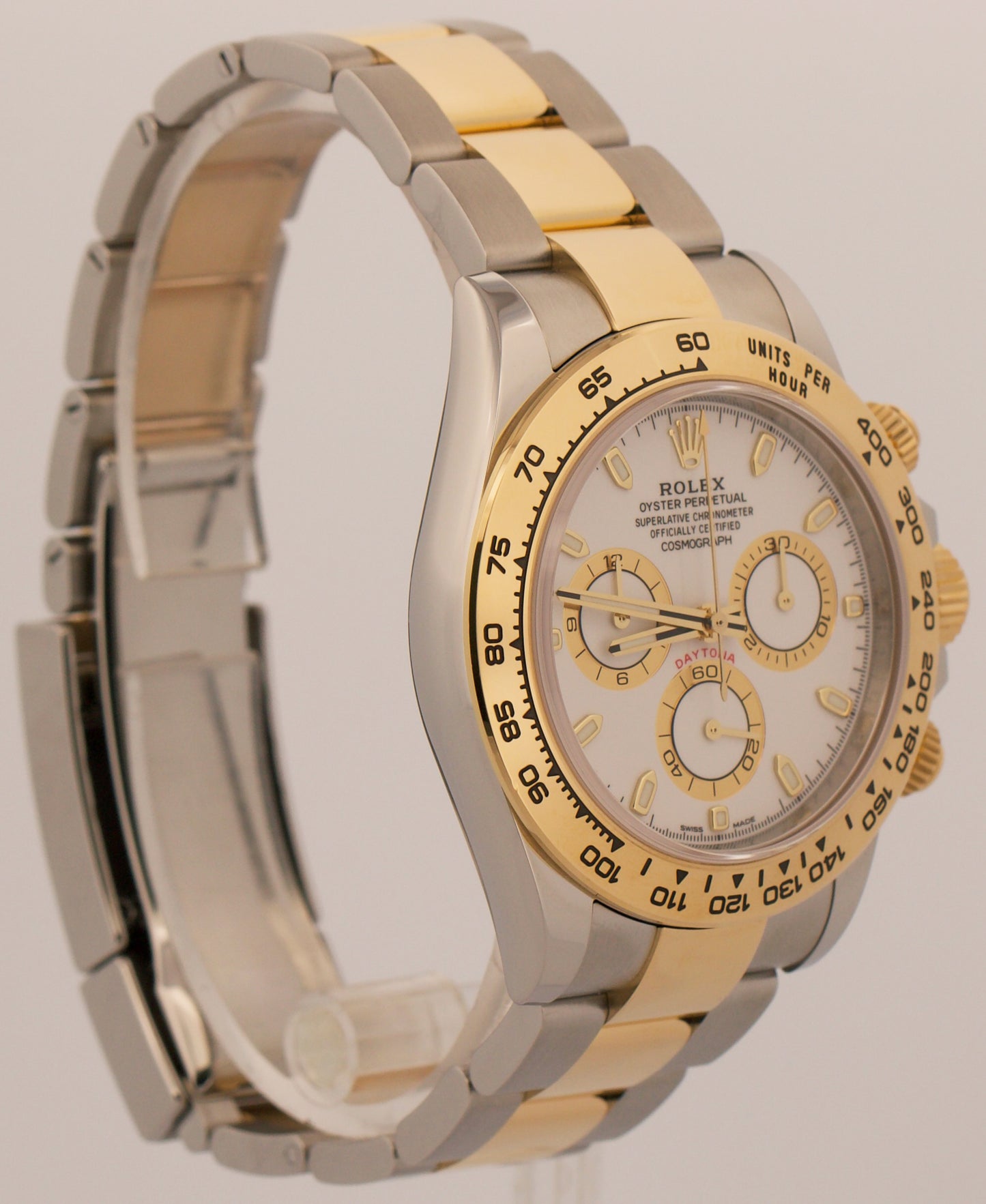 2023 PAPERS Rolex Daytona WHITE Two-Tone Stainless 18K Yellow Gold 116503 BOX