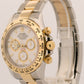 2023 PAPERS Rolex Daytona WHITE Two-Tone Stainless 18K Yellow Gold 116503 BOX