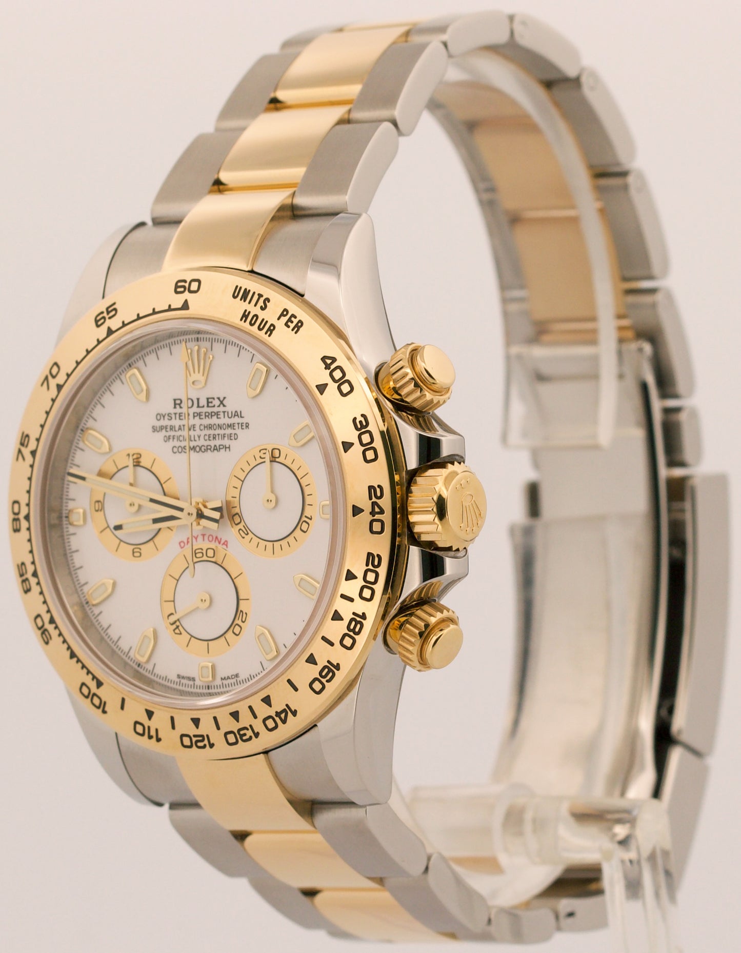 2023 PAPERS Rolex Daytona WHITE Two-Tone Stainless 18K Yellow Gold 116503 BOX