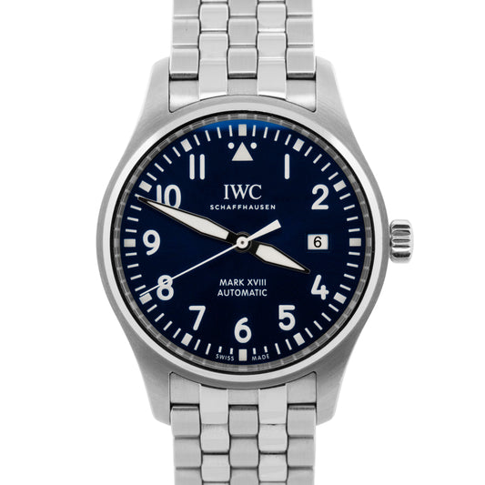 PAPERS IWC Pilot's Watch Blue Mark XVIII Stainless Steel 40mm IW327014 BOX
