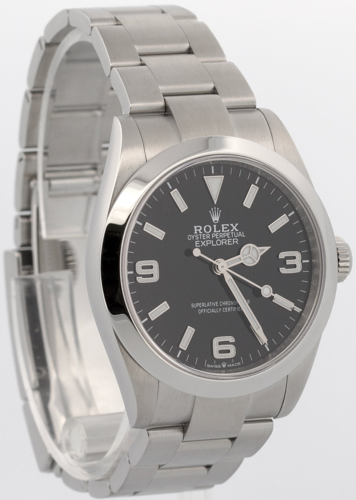 Rolex Explorer 224270 40mm Black Stainless Steel 3-6-9 Oyster Smooth Watch