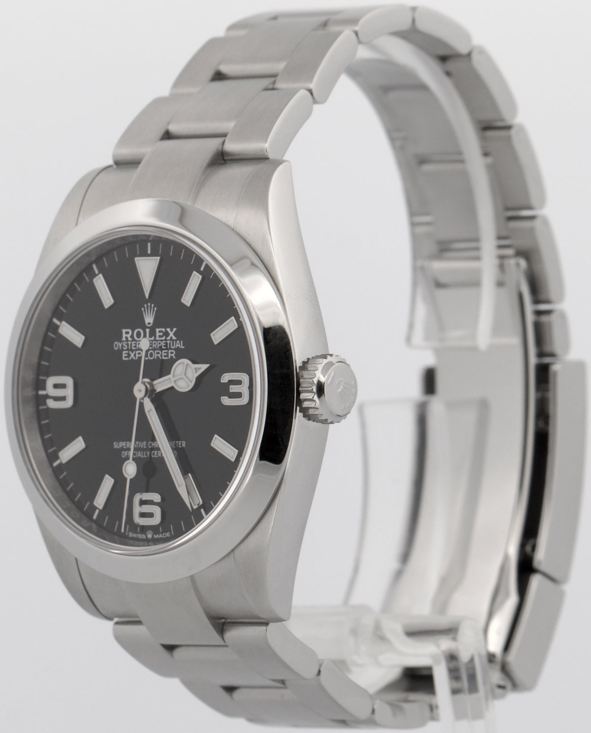 Rolex Explorer 224270 40mm Black Stainless Steel 3-6-9 Oyster Smooth Watch