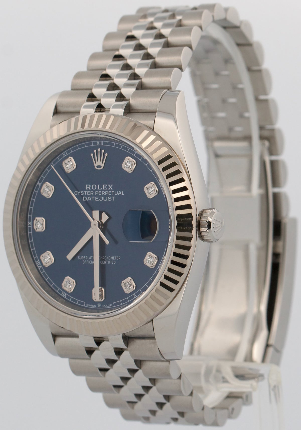 2025 Rolex DateJust 126334 Blue Diamond Steel 18K Jubilee 41mm Watch Box Papers