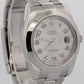 2008 Rolex DateJust II 116300 41mm Silver Arabic Steel Oyster Watch Box Papers