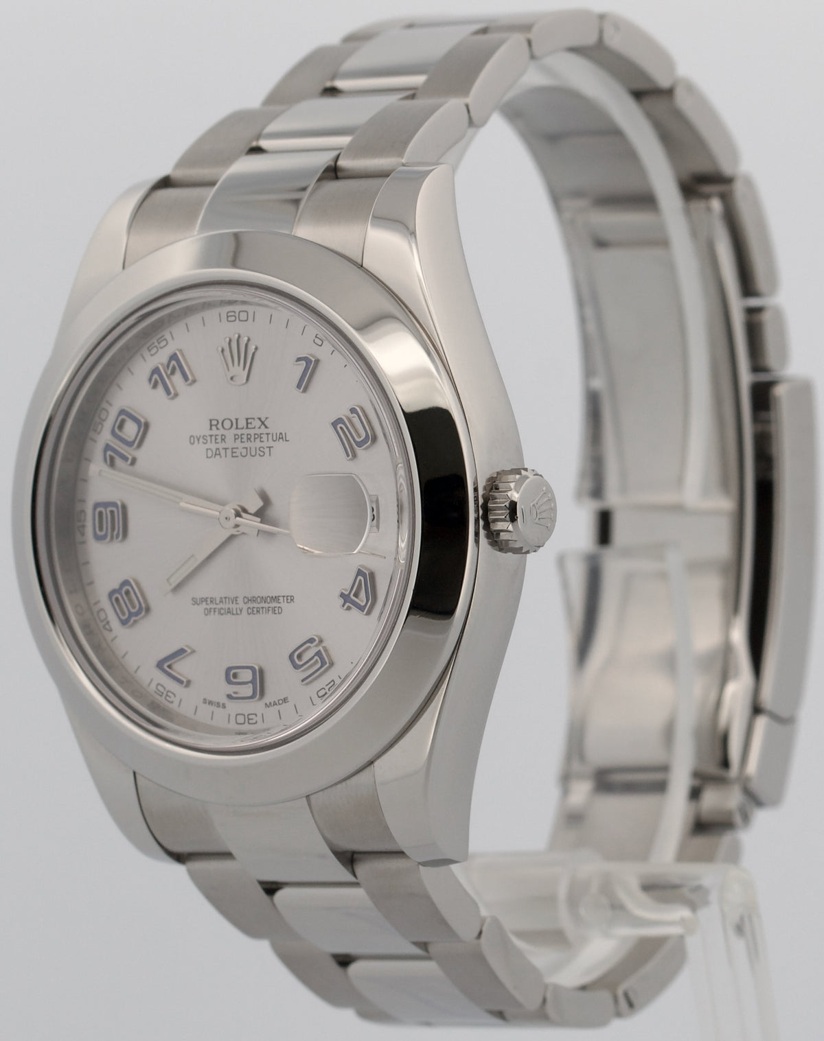 2008 Rolex DateJust II 116300 41mm Silver Arabic Steel Oyster Watch Box Papers