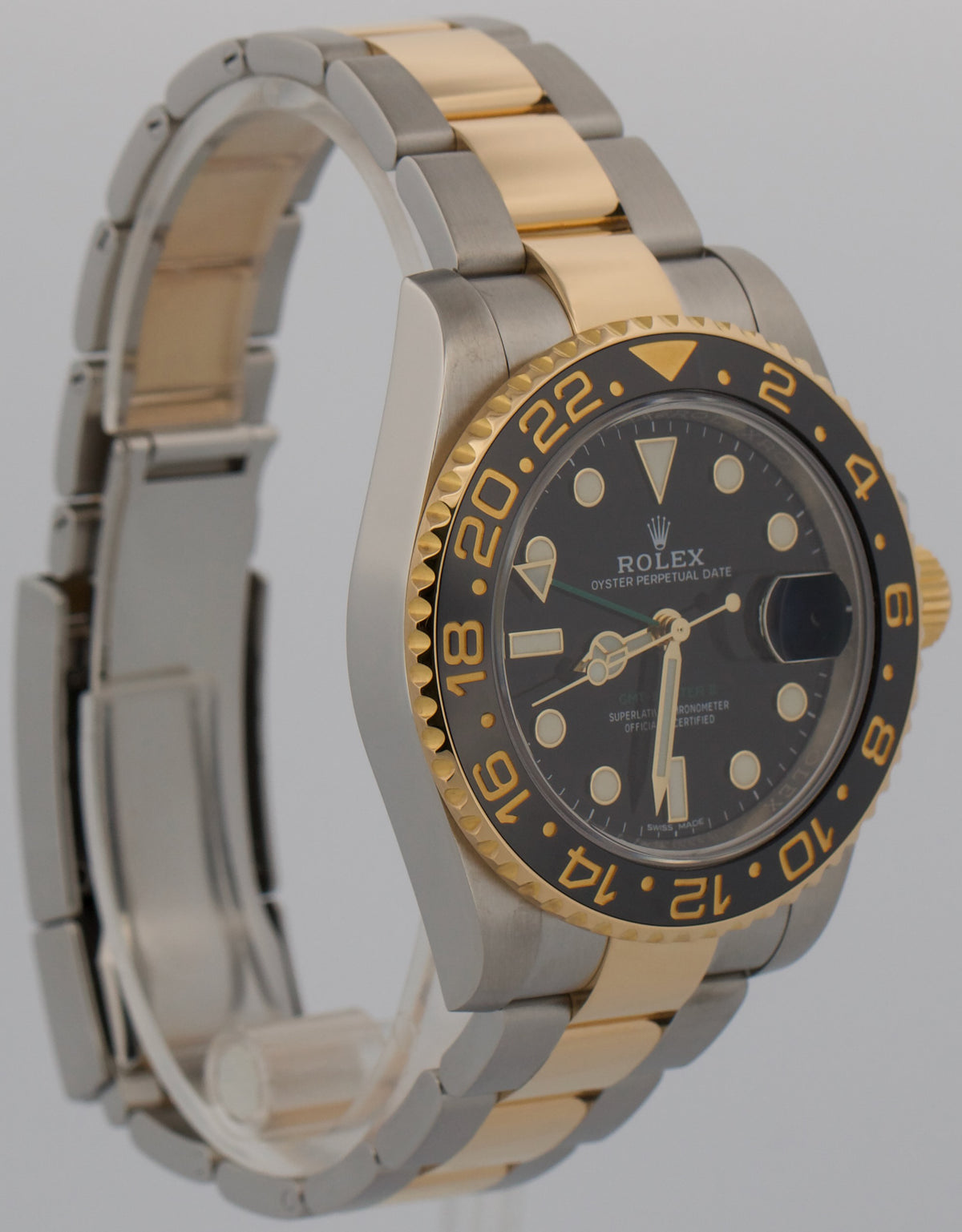 2018 Rolex GMT-Master II 116713 LN Black Ceramic 18K Gold Steel 40mm Box Papers