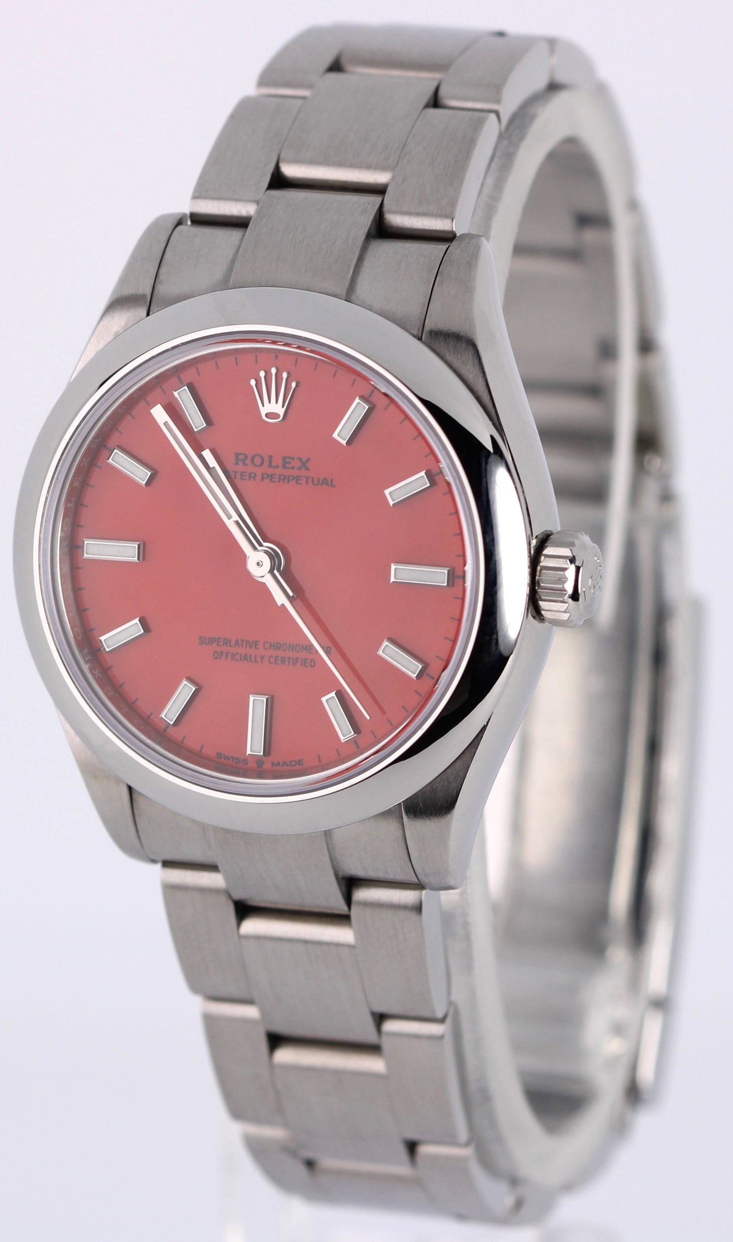 RSC PAPERS Rolex Oyster Perpetual 31 Steel Coral Red 31mm 277200 Watch BOX