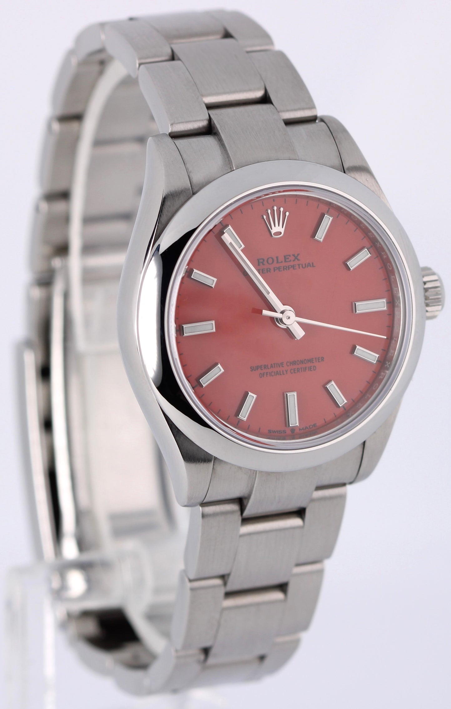 RSC PAPERS Rolex Oyster Perpetual 31 Steel Coral Red 31mm 277200 Watch BOX