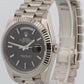 2022 Rolex Day-Date President 228239 Black 18K White Gold Fluted 40mm Box Papers