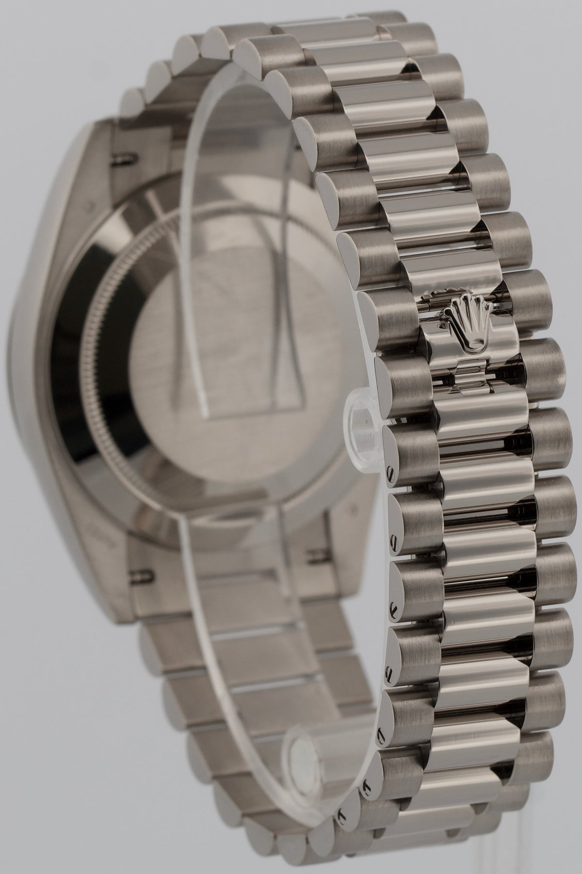 2022 Rolex Day-Date President 228239 Black 18K White Gold Fluted 40mm Box Papers