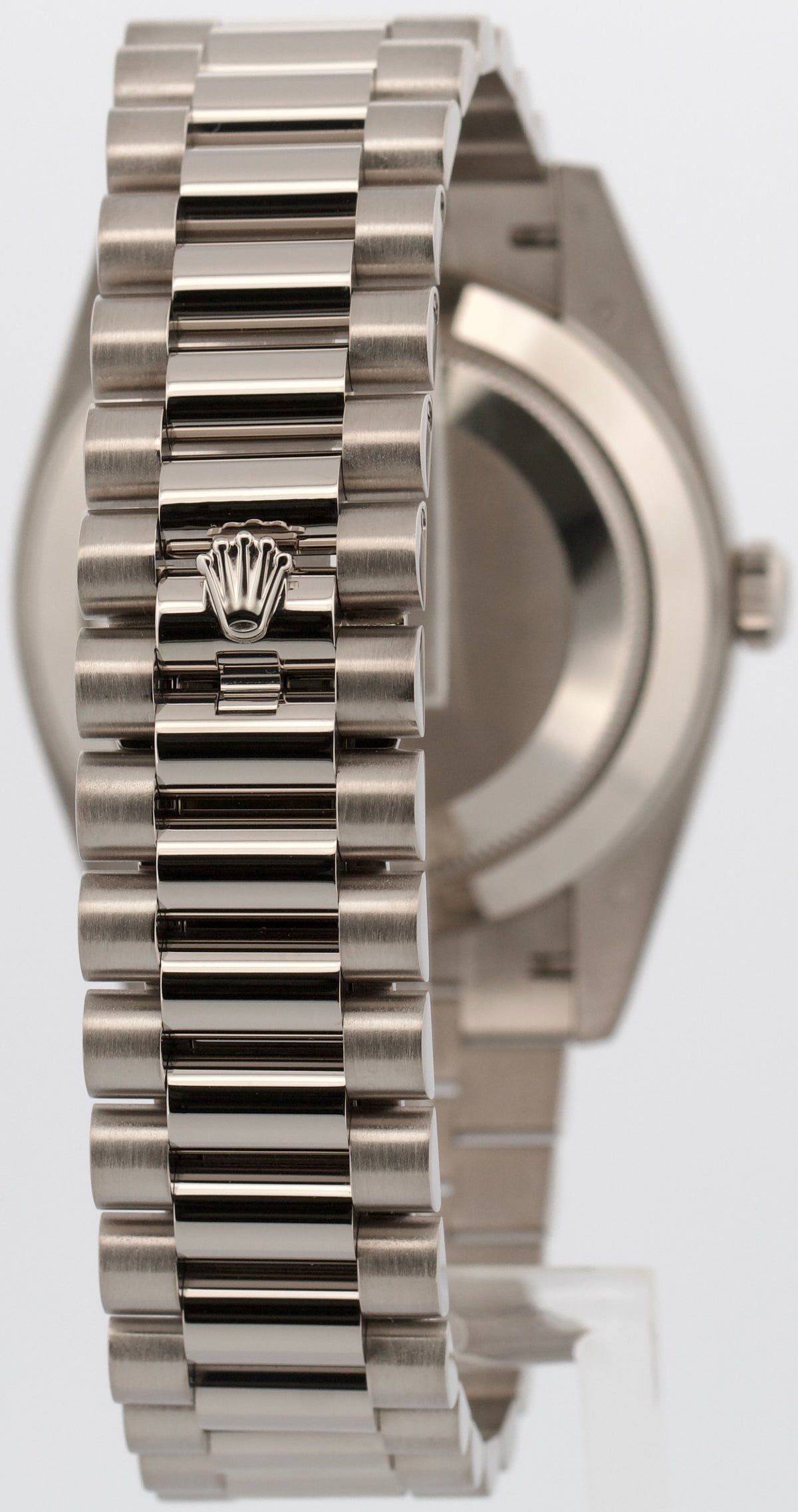 2022 Rolex Day-Date President 228239 Black 18K White Gold Fluted 40mm Box Papers