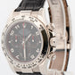 Rolex Daytona Cosmograph Black Racing Dial White Gold Leather 40mm Watch 116519