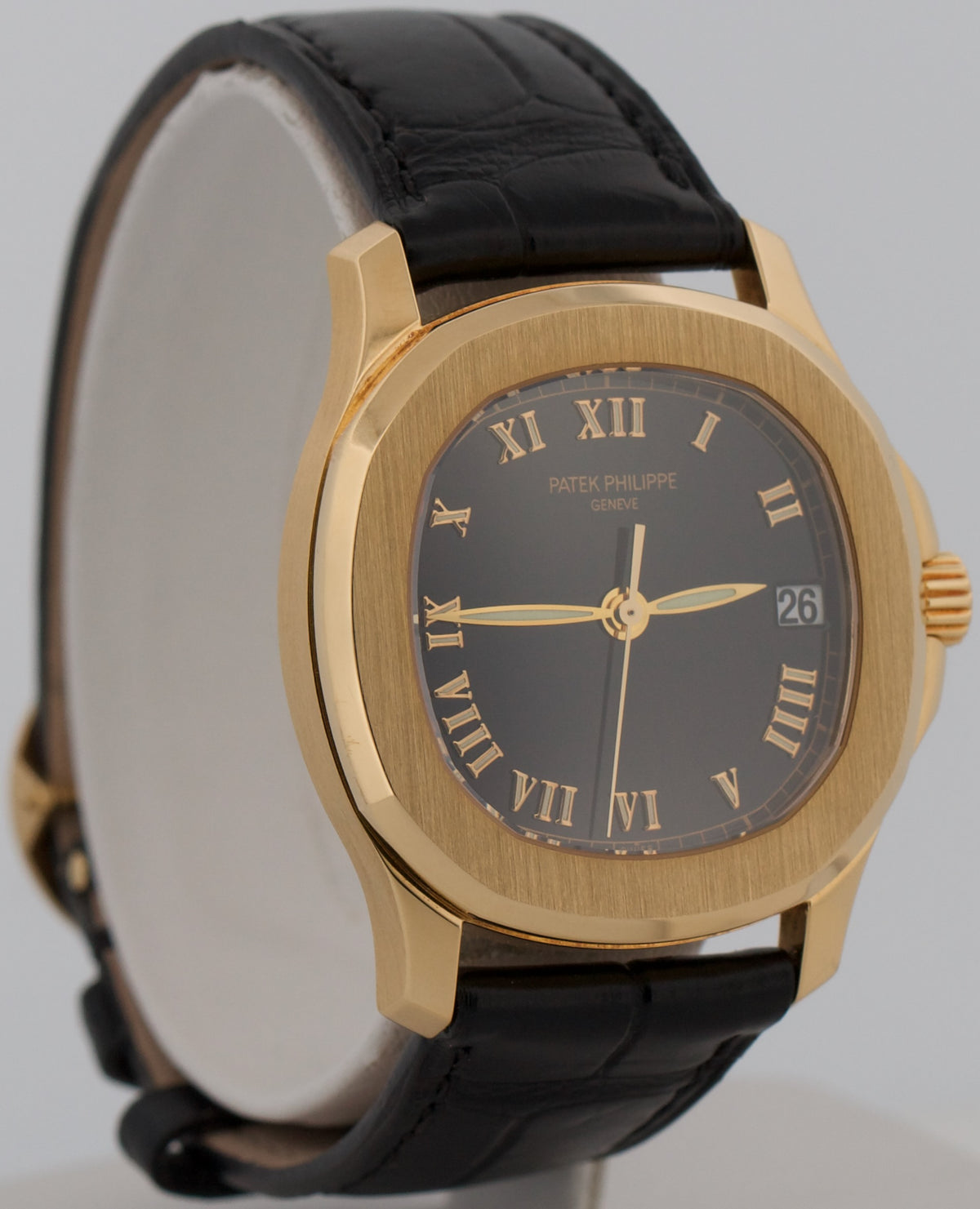 Patek Philippe Aquanaut 5060SJ 36mm Black 18K Yellow Gold Automatic Watch