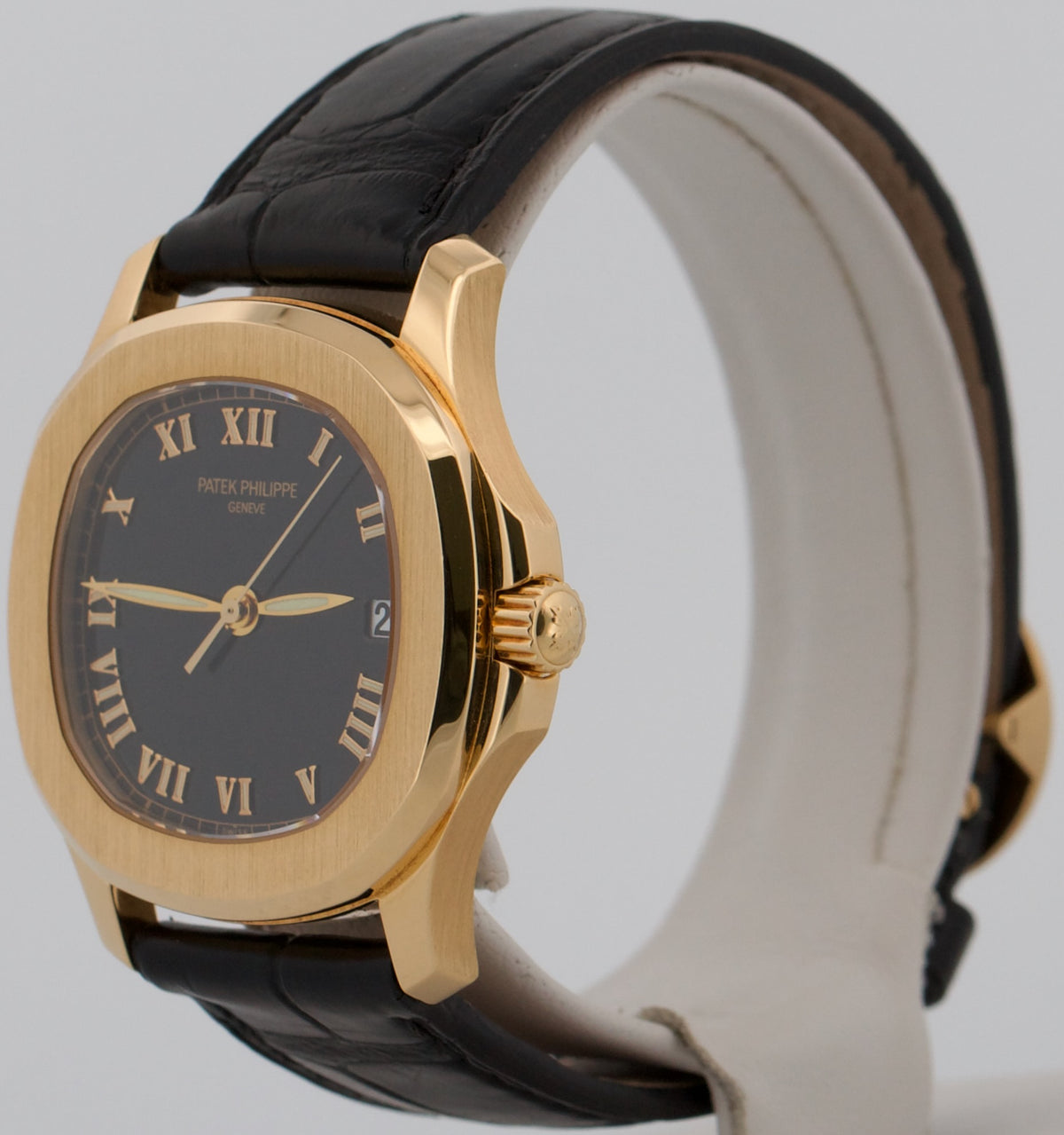 Patek Philippe Aquanaut 5060SJ 36mm Black 18K Yellow Gold Automatic Watch