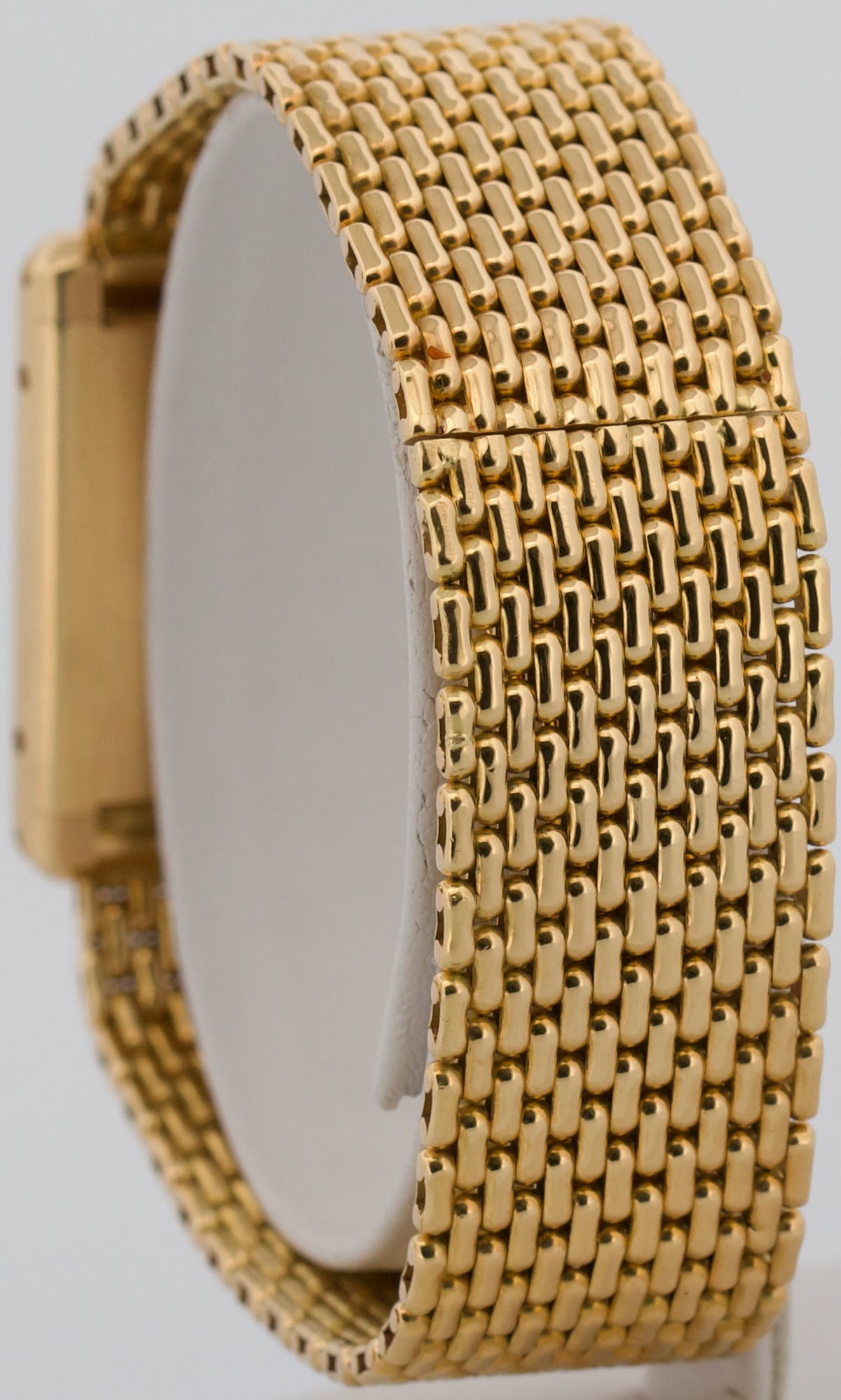 Cartier Tank Louis 78086 Beads of Rice White Roman 18k Yellow Gold 23mm Watch