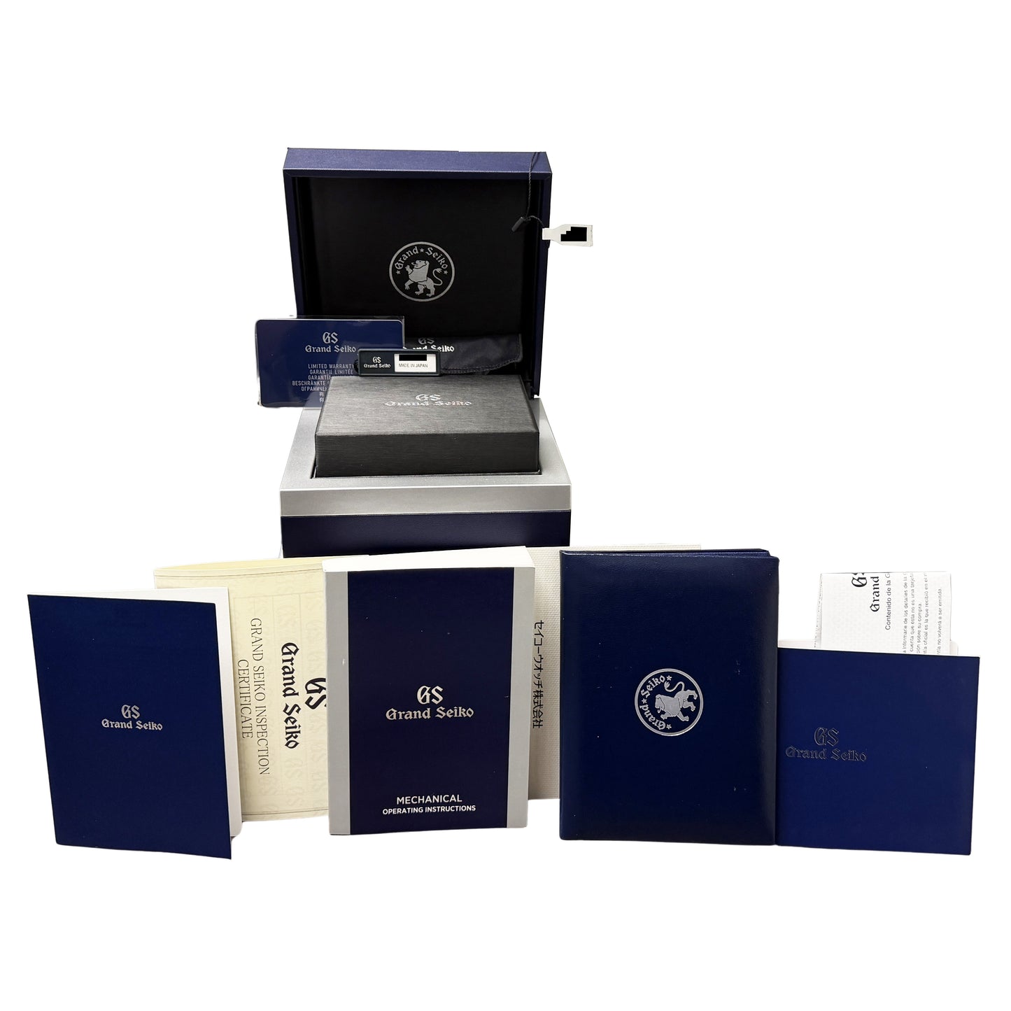 2022 Grand Seiko Heritage Collection SBGR215G Silver 37mm Steel Watch Box Papers