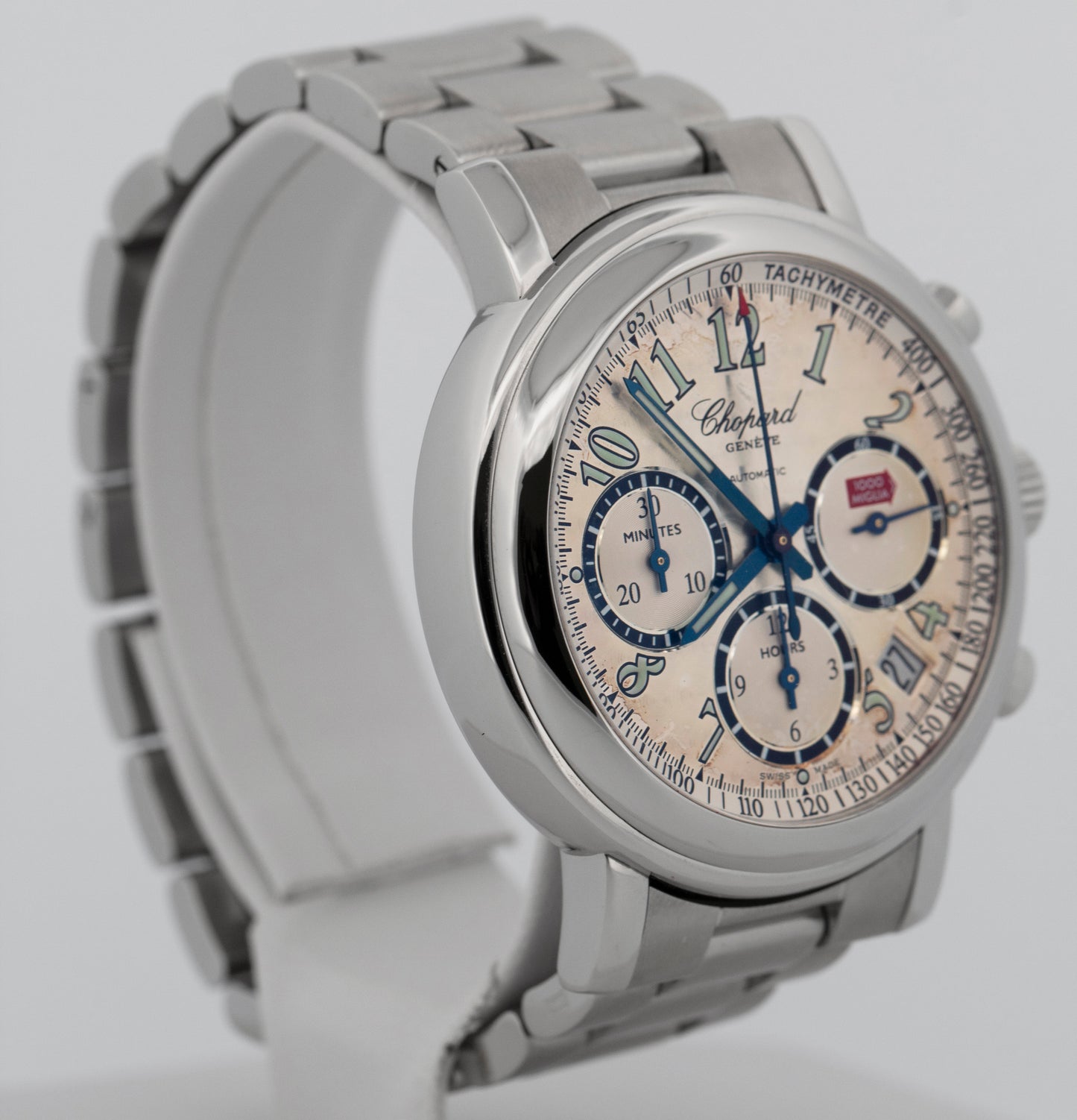 Chopard Mille Miglia Chronograph Silver Stainless Steel 39mm Watch 8331 BOX