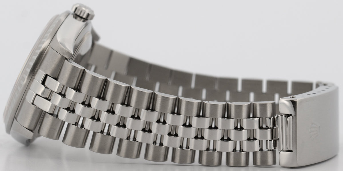 2001 Rolex DateJust 16220 Silver 36mm Stainless Engine-Turned Jubilee Box Papers