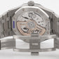 PAPERS Audemars Piguet Royal Oak Gray RHODIUM Stainless 41mm 15500ST Watch BOX