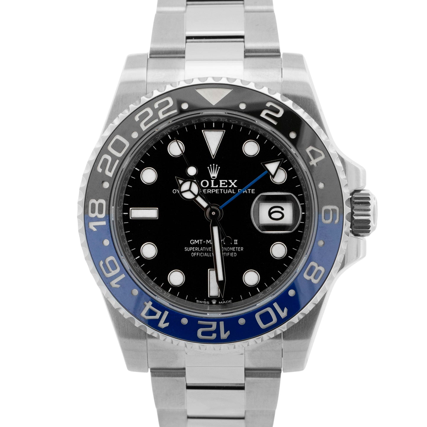 PAPERS Rolex GMT-Master II BATMAN Blue Steel Oyster 40mm 126710 BLNR Watch BOX