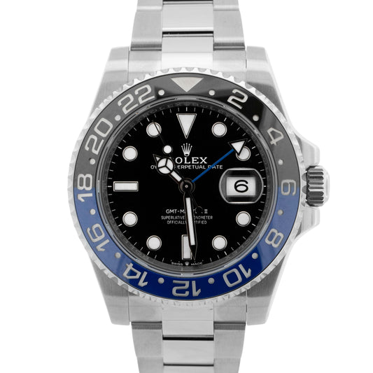 PAPERS Rolex GMT-Master II BATMAN Blue Steel Oyster 40mm 126710 BLNR Watch BOX