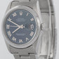 Rolex DateJust 36mm BLUE Roman Stainless Steel NO-HOLES Automatic Watch 16200