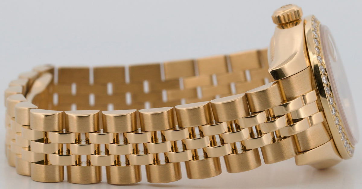 2022 RSC Rolex DateJust 179178 Champagne Diamond 18K Jubilee 26mm Box Papers