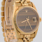 Unpolished Rolex DateJust 16238 36mm Tiger Eye 18K Yellow Gold Jubilee Watch
