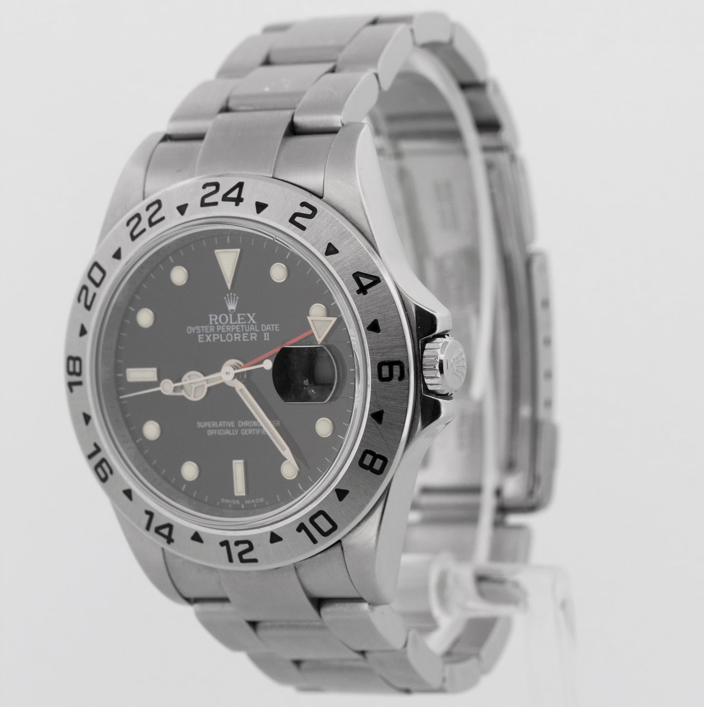 2013 PAPERS Rolex Explorer II 40mm 3186 BLACK REHAUT Steel 16570 Watch BOX