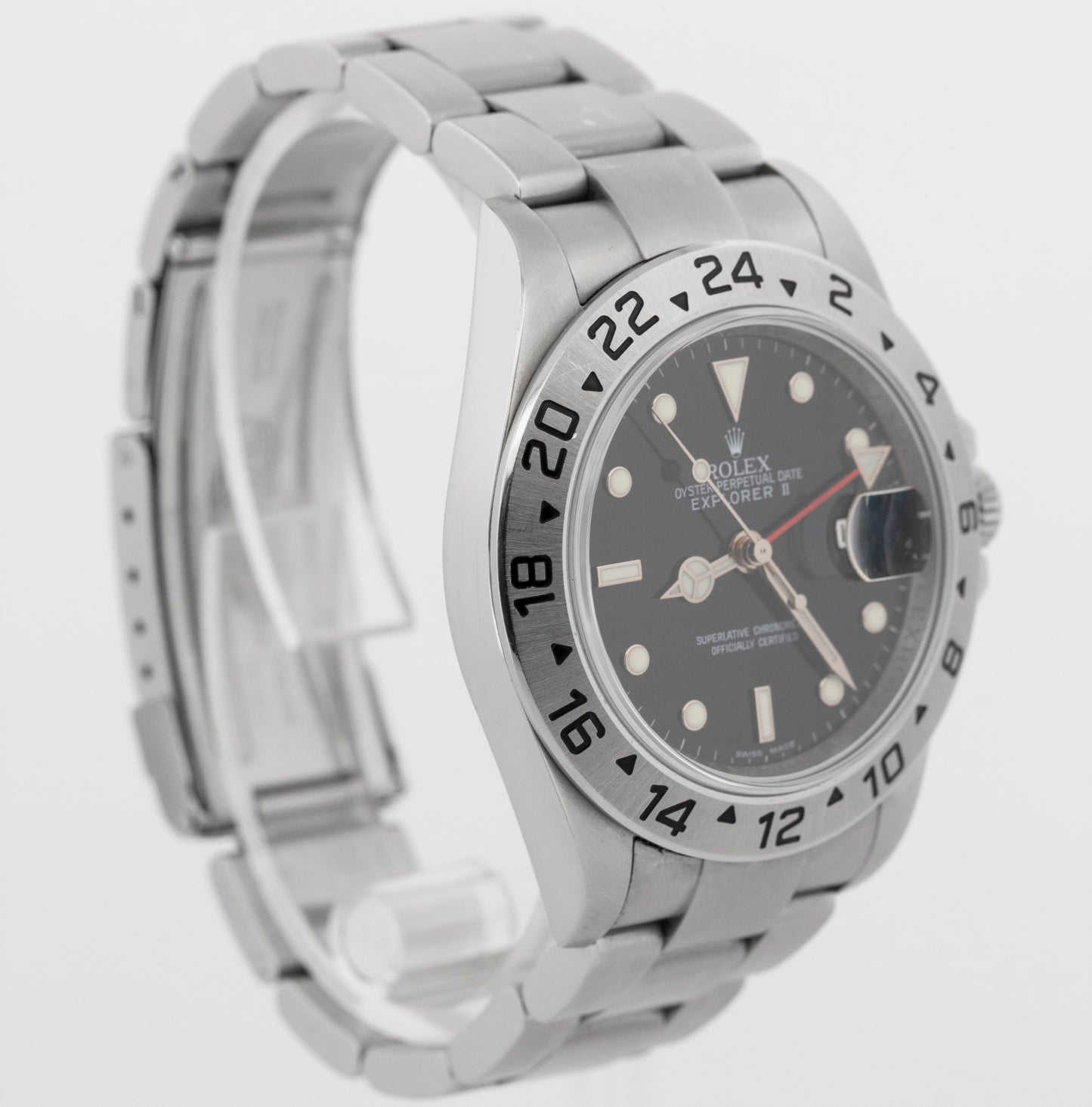 2013 PAPERS Rolex Explorer II 40mm 3186 BLACK REHAUT Steel 16570 Watch BOX