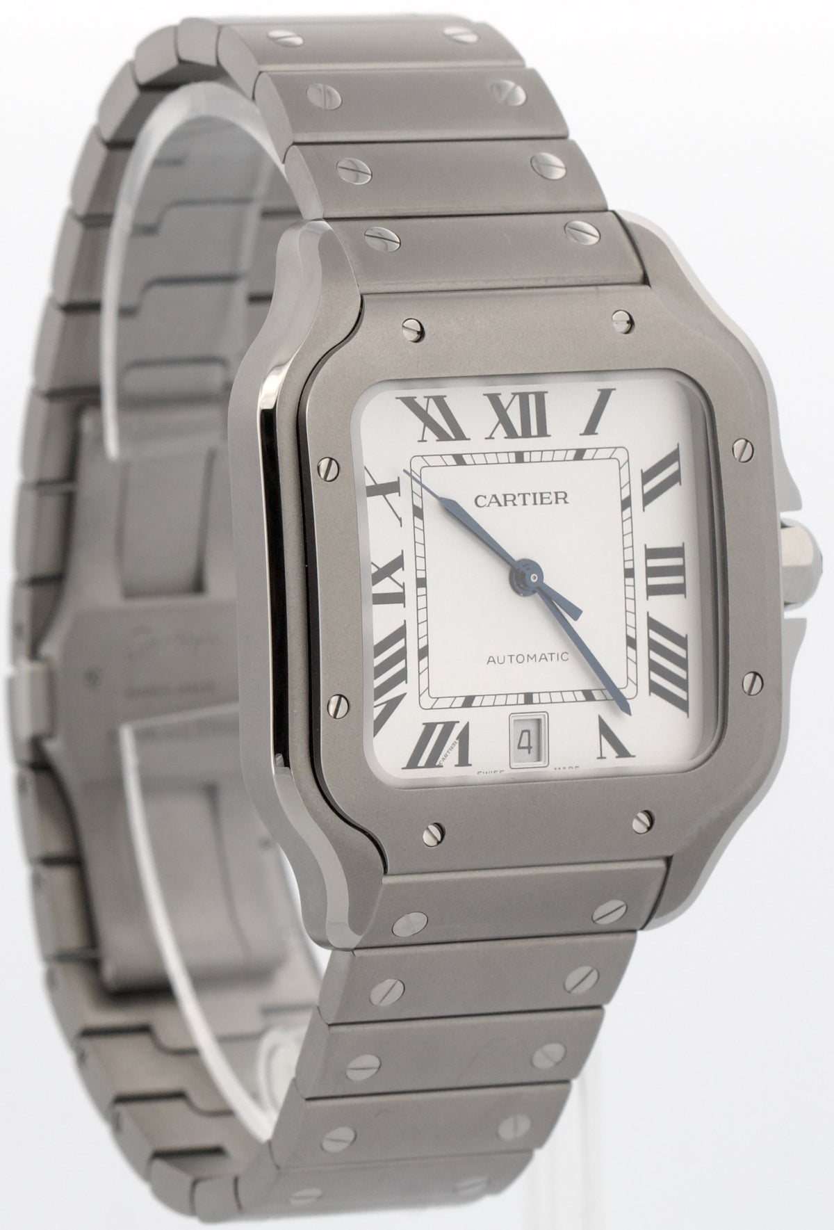 New Sept 2026 Cartier Santos 4683 WSSA0089 39.8mm Titanium White Box Papers