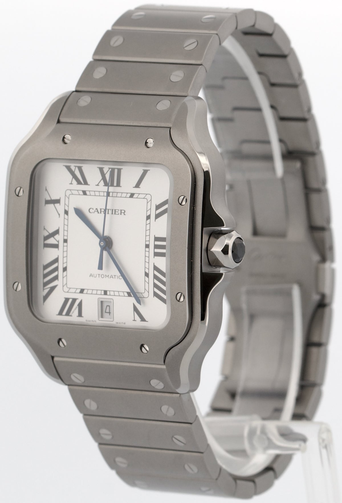 New Sept 2026 Cartier Santos 4683 WSSA0089 39.8mm Titanium White Box Papers