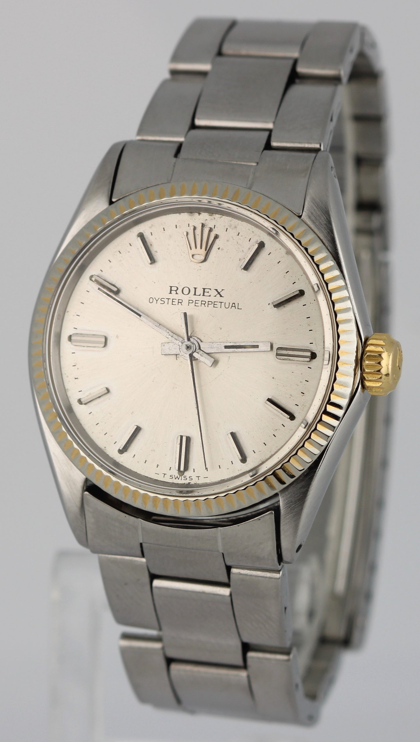 VINTAGE Rolex Oyster Perpetual 31 Stainless Steel Silver 31mm Fluted 6551 Watch