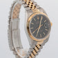Rolex DateJust 36mm Black Two-Tone Steel JUBILEE 18K Yellow Gold Watch 16233