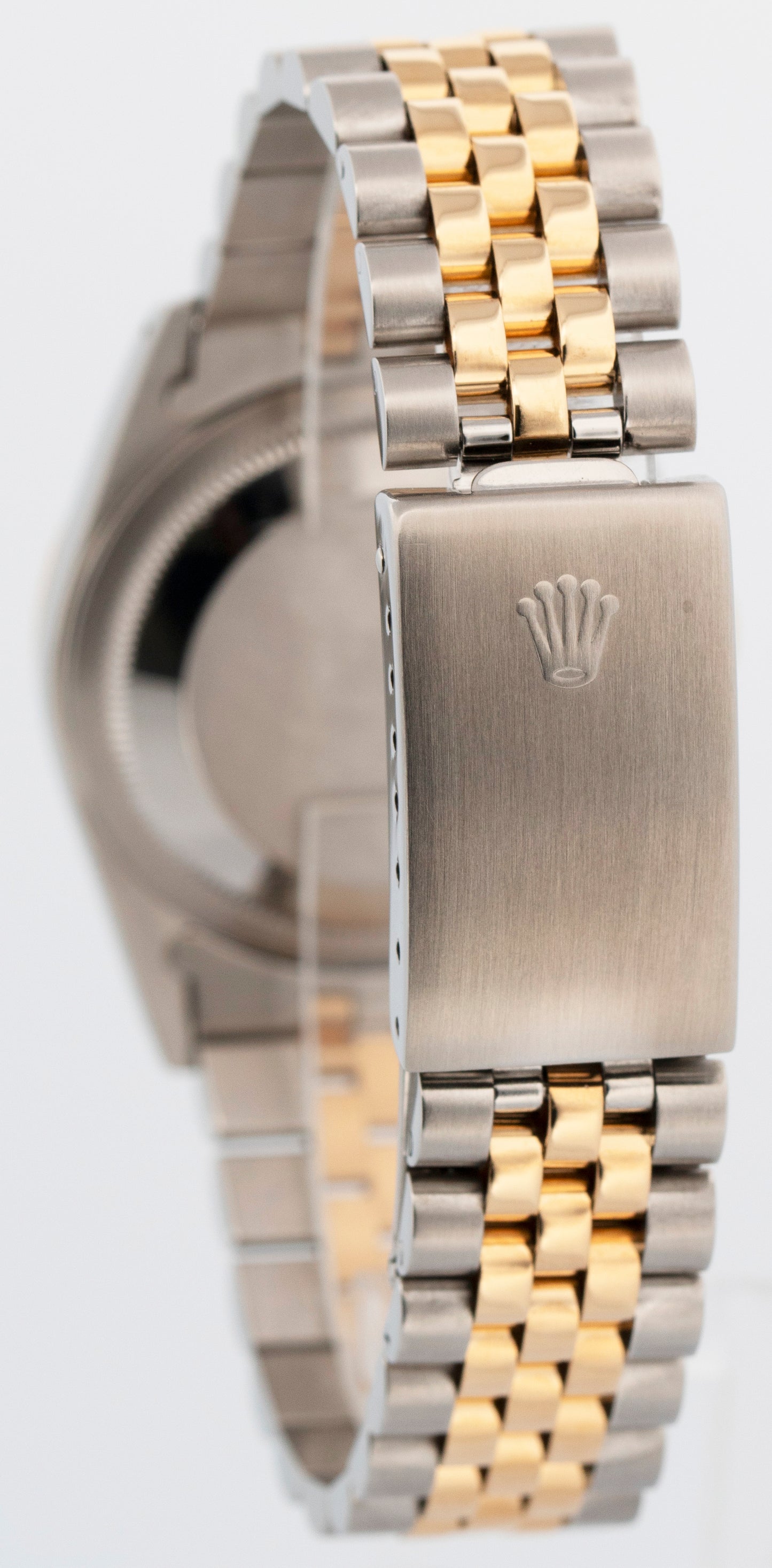 Rolex DateJust 36mm Black Two-Tone Steel JUBILEE 18K Yellow Gold Watch 16233