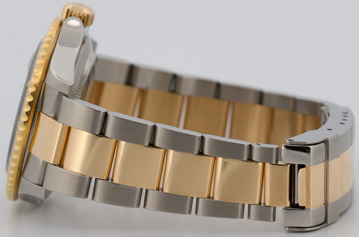 2008 Rolex Submariner Date 16613 Black 18K Steel No-Holes Rehaut 40mm Box Papers