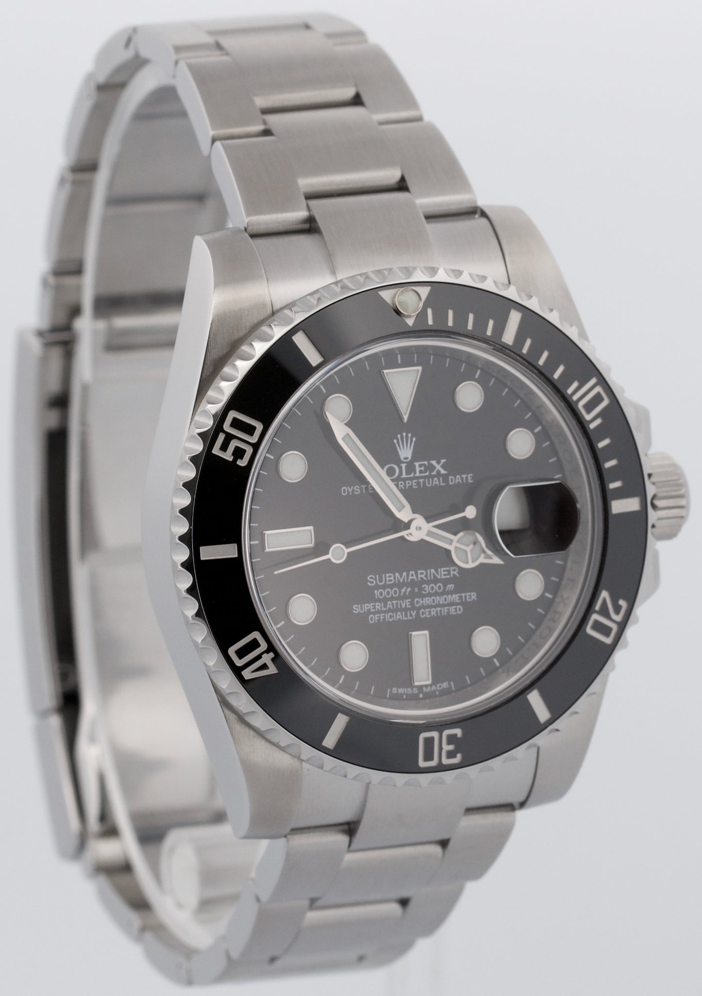 PAPERS Rolex Submariner Date BLACK Stainless Steel 40mm Watch 116610 LN BOX